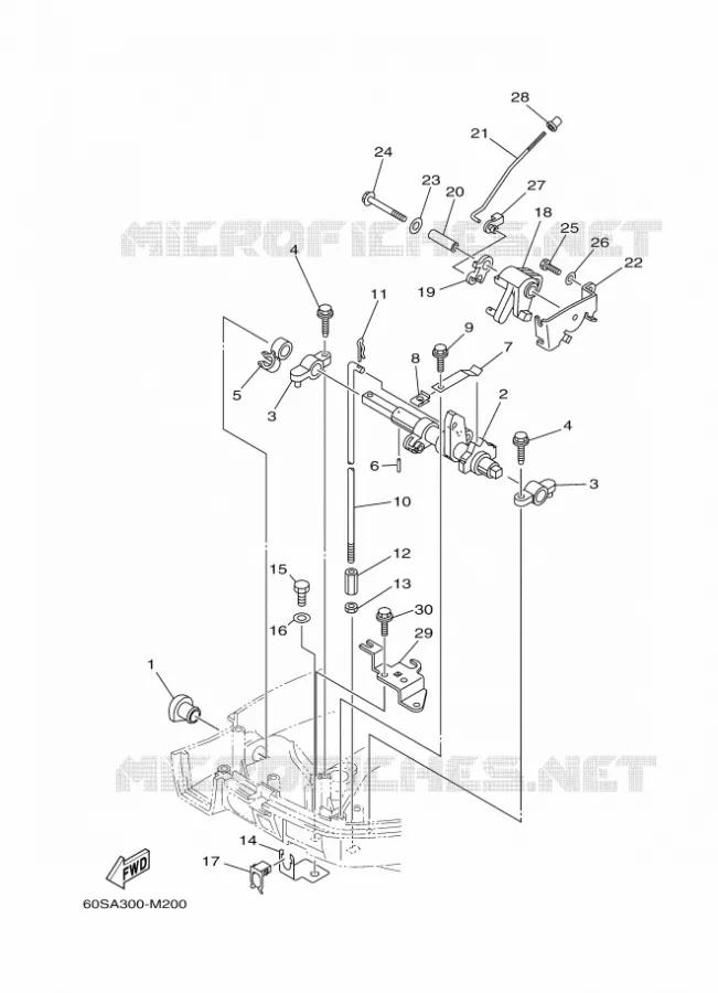 GASBEDIENING 1 Yamaha OUTBOARD ENGINES 8hp (5.9kW) 2013 FT8  FT8DMHL