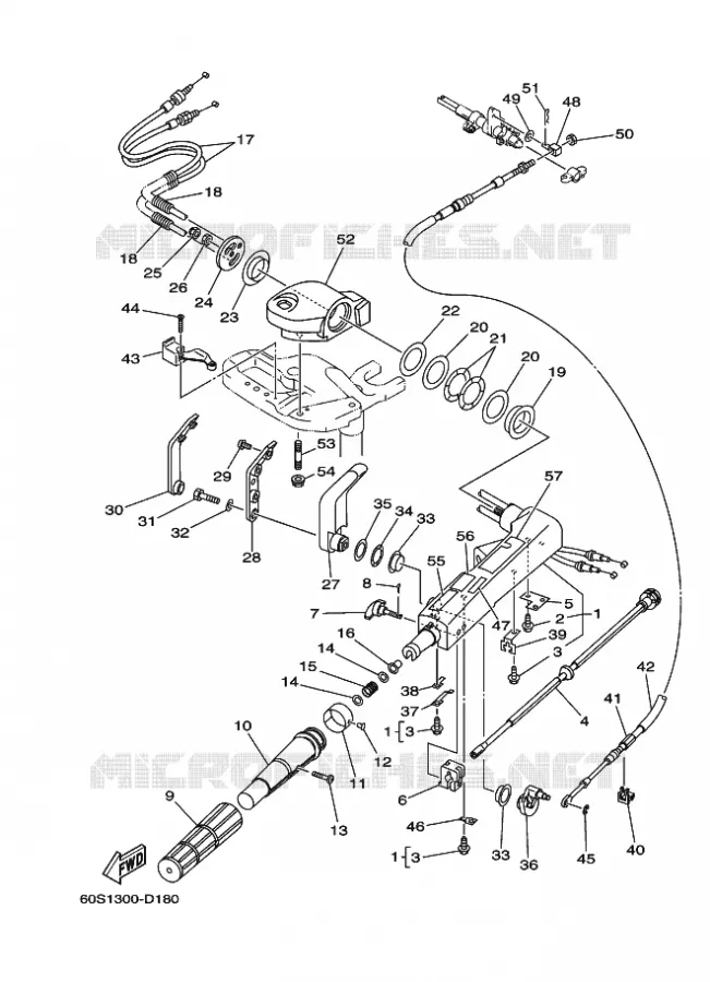 STUUR Yamaha OUTBOARD ENGINES 8hp (5.9kW) 2005 FT8  FT8DMHX