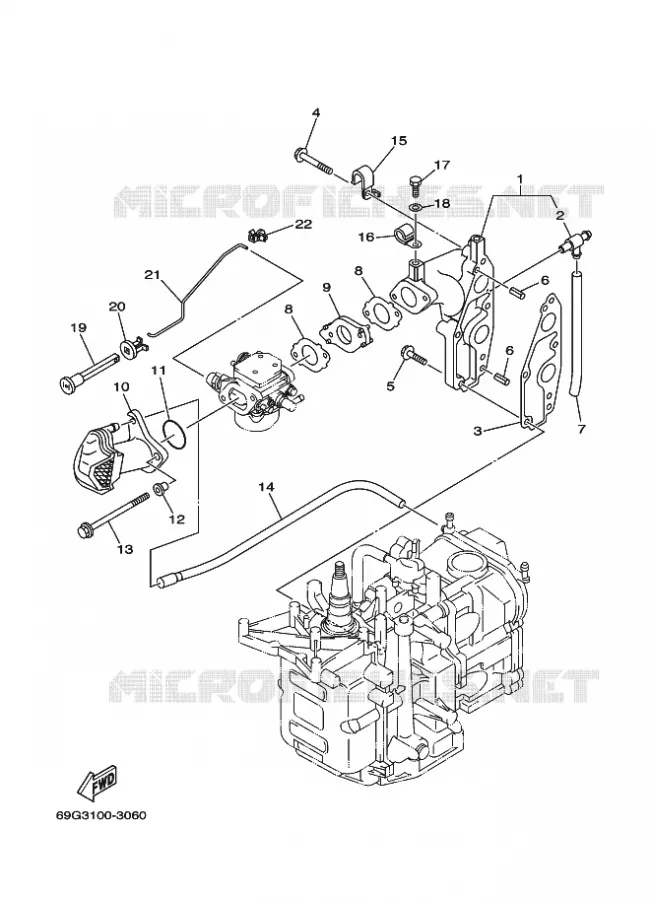 INLAAT Yamaha OUTBOARD ENGINES 8hp (5.9kW) 2004 T8  T8PXRC