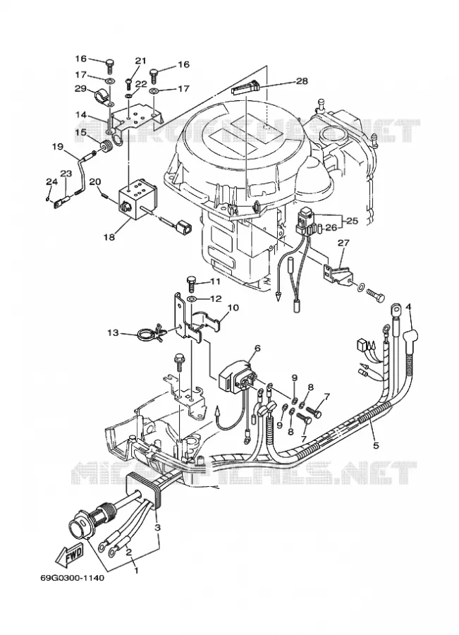 ELECTRISCH 3 Yamaha OUTBOARD ENGINES 8hp (5.9kW) 2001 FT8  FT8D