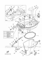LAGERE ZIJKUIP voor Yamaha FT8G High Thrust, Electric Starter, Remote Control, Manual Tilt, Shaft 20