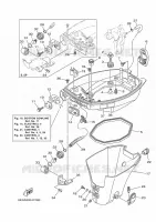 LAGERE ZIJKUIP voor Yamaha FT8G High Thrust, Electric Starter, Remote Control, Power Tilt, Shaft 20