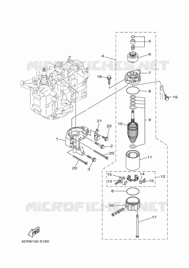 STARTMOTOR Yamaha OUTBOARD ENGINES 8hp (5.9kW) 2018 FT8  FT8GEPL