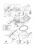 LAGERE ZIJKUIP voor Yamaha FT8G High Thrust, Manual Starter, Tiller Handle, Manual Tilt, Shaft 25