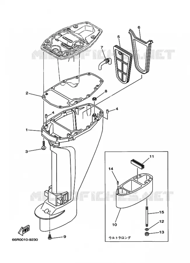 BOVENDEKSEL Yamaha OUTBOARD ENGINES 9.9hp (7.3kW) 2007 FT9.9  FT9.9D