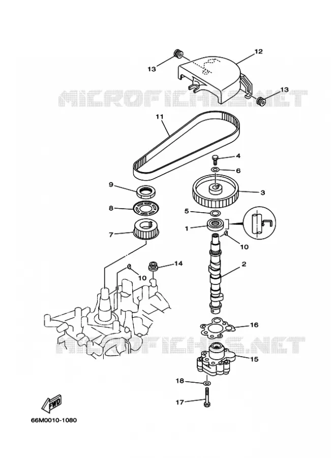 OLIEPOMP Yamaha OUTBOARD ENGINES 9.9hp (7.3kW) 2001 FT9.9  FT9.9D