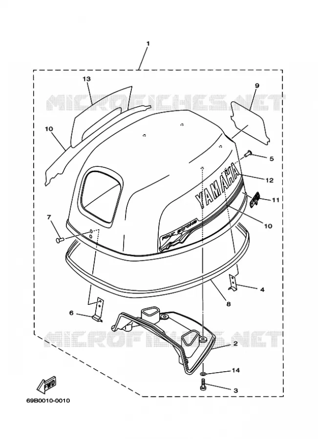 BOVENKAP Yamaha OUTBOARD ENGINES 9.9hp (7.3kW) 2000 FT9.9  FT9.9D