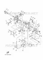 HOUDER 1 voor Yamaha FT9.9G High Thrust, Manual Starter, Tiller Handle, Manual Tilt, Shaft 25