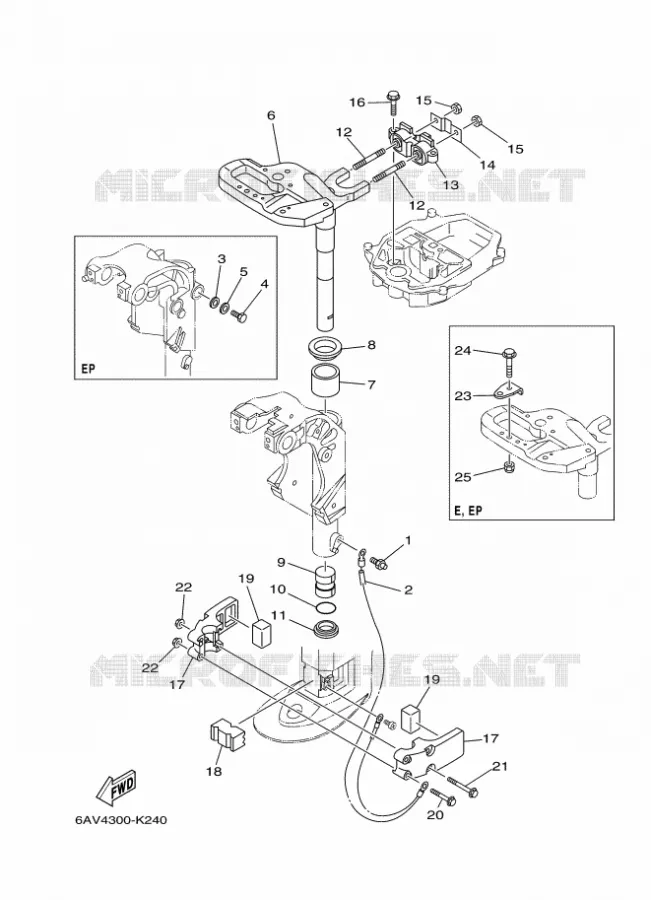HOUDER 3 Yamaha OUTBOARD ENGINES 9.9hp (7.3kW) 2011 FT9.9  FT9.9GEL