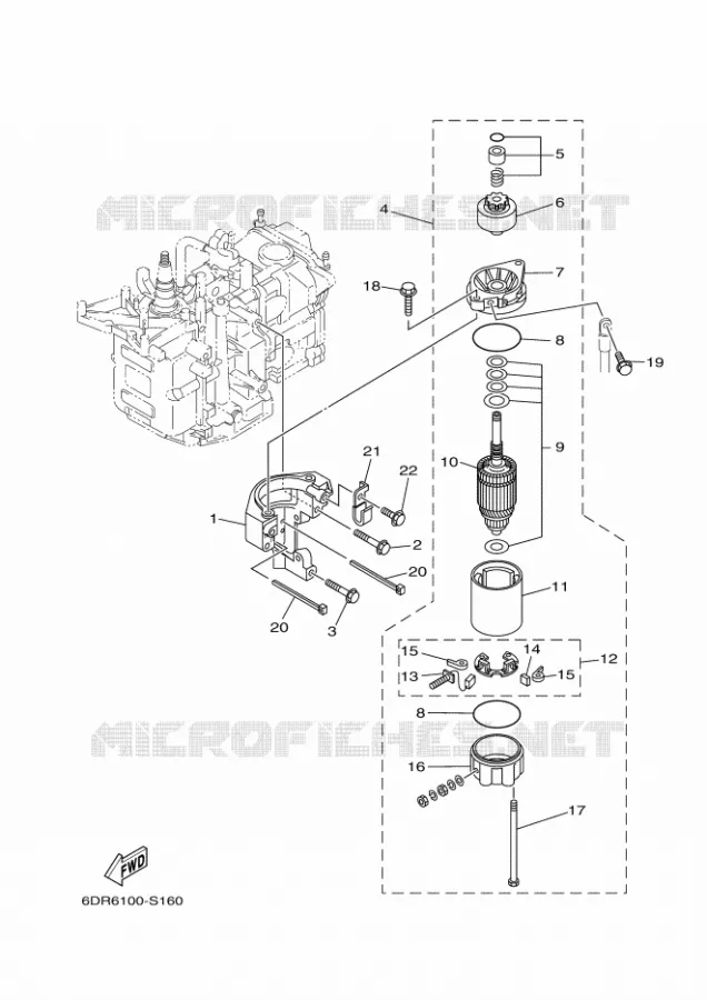 STARTMOTOR Yamaha OUTBOARD ENGINES 9.9hp (7.3kW) 2018 FT9.9  FT9.9LMHX