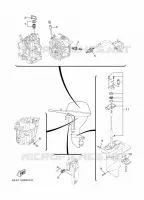 ONDERHOUDSDELEN voor Yamaha FT9.9L High Thrust, Manual Starter, Tiller Handle, Manual Tilt, Shaft 20