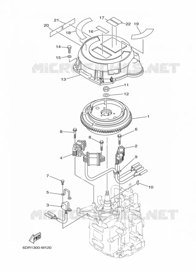 GENERATOR Yamaha OUTBOARD ENGINES 9.9hp (7.3kW) 2013 FT9.9  FT9.9LEPL