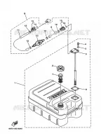 BENZINE TANK 2 voor Yamaha 25B 2 Stroke 2002