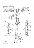 REPARATIESET  voor Yamaha 3A Manual Starter, Tiller Handle, Manual Tilt, Shaft 15