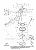 KICKSTART PEDALEN voor Yamaha 25N Manual Starter, Tiller Handle, Manual Trim & Tilt, Oil injection, Shaft 15