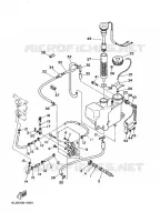 OLIEPOMP voor Yamaha 25N Manual Starter, Tiller Handle, Manual Tilt, Pre-Mixing, Shaft 15