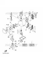 REPARATIESET 1 voor Yamaha 25N Manual Starter, Tiller Handle, Manual Tilt, Pre-Mixing, Shaft 15
