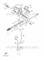 GASBEDIENING 1 voor Yamaha 3A Manual Starter, Tiller Handle, Manual Tilt 1999