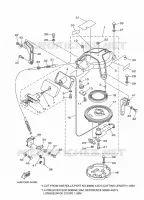 KICKSTART PEDALEN voor Yamaha 30D Manual Starter, Tiller Handle, Manual Tilt, Oil injection, Shaft 20