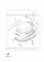 BOVENKAP voor Yamaha 30D Manual Starter, Tiller Handle, Manual Tilt, Oil injection, Shaft 20