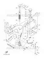 OLIEPOMP voor Yamaha 30D Manual Starter, Tiller Handle, Manual Tilt, Oil injection, Shaft 20