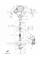 STARTMOTOR voor Yamaha 30D Electric Starter, Remote Control, Power Trim & Tilt, Oil injection, Shaft 20