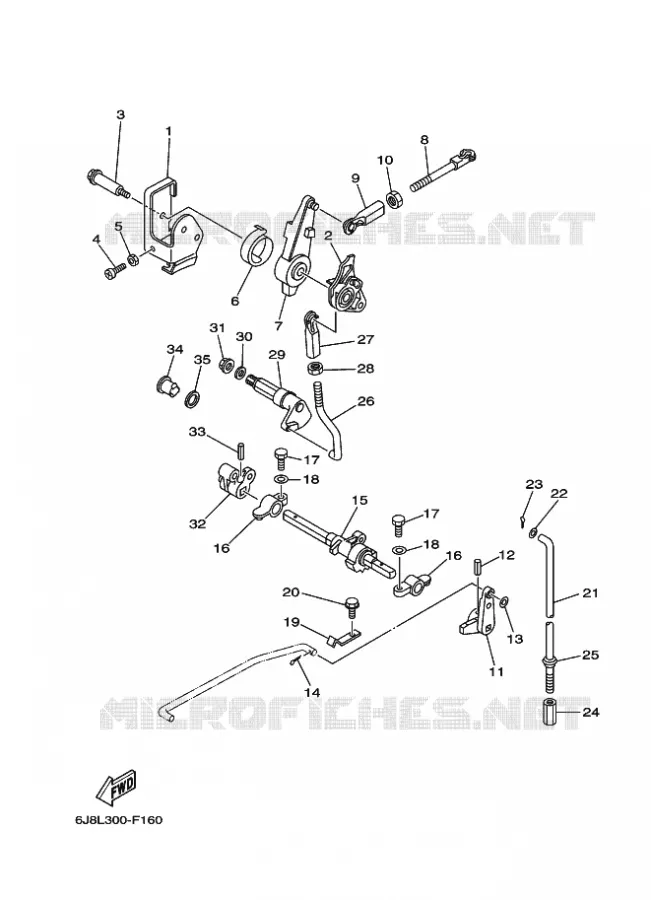 GASBEDIENING 1 Yamaha OUTBOARD ENGINES 30hp (22.1kW) 2011 30  30DMHOS