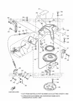 KICKSTART PEDALEN voor Yamaha 30D Electric Starter, Tiller Handle, Manual Tilt, Oil injection, Shaft 15