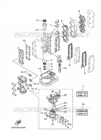 REPARATIESET 1 voor Yamaha 30D Electric Starter, Tiller Handle, Manual Tilt, Oil injection, Shaft 15