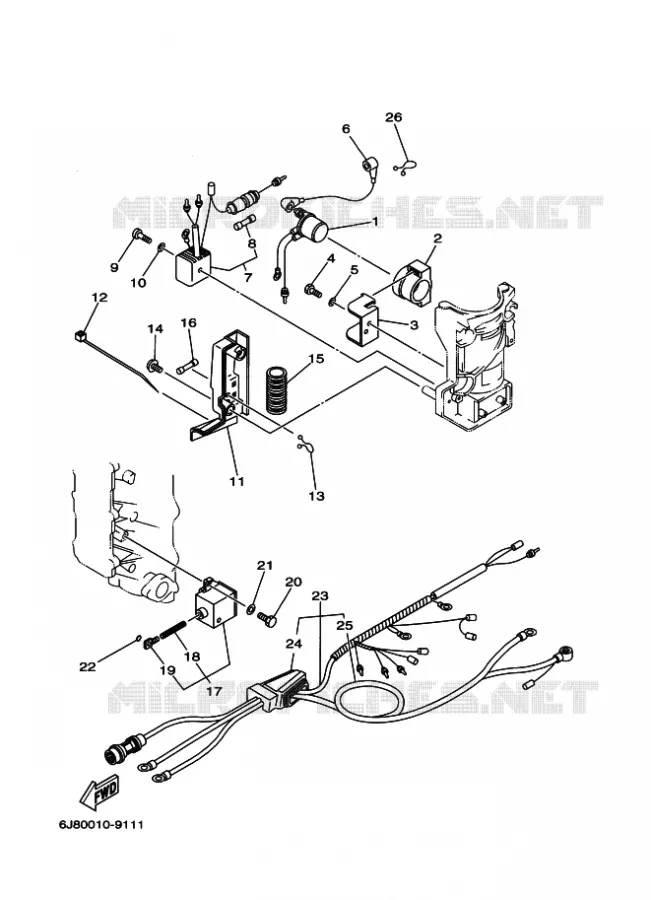ELECTRISCH 2 Yamaha OUTBOARD ENGINES 30hp (22.1kW) 2009 30  30DEOS