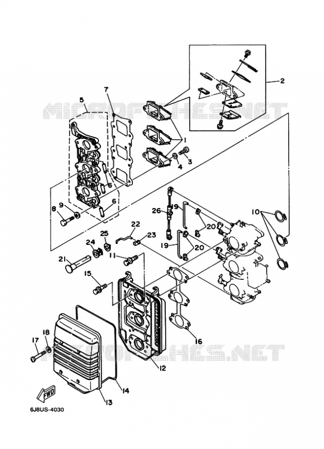 INLAAT Yamaha OUTBOARD ENGINES 30hp (22.1kW) 1999 30  30D