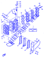 CILINDER / CARTERDELEN voor Yamaha 30D 2 Stroke, 3 Cylinder 1998