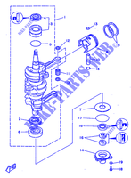 KRUKAS / ZUIGER voor Yamaha 30D 2 Stroke, 3 Cylinder 1998