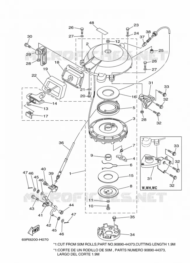 KICKSTART PEDALEN Yamaha OUTBOARD ENGINES 30hp (22.1kW) 2012 30  30HWCS