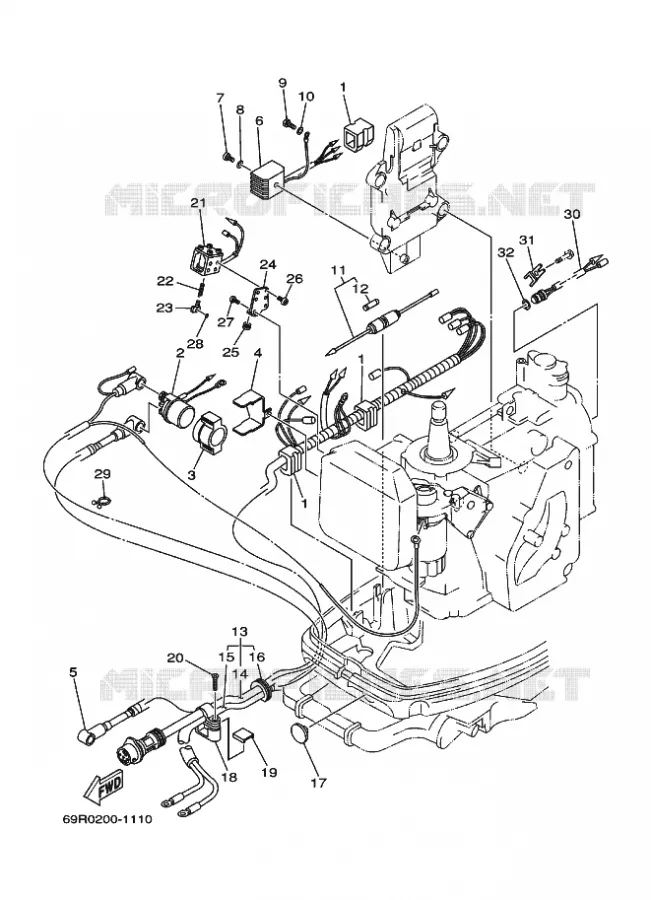 ELECTRISCH 3 Yamaha OUTBOARD ENGINES 30hp (22.1kW) 2012 30  30HWL