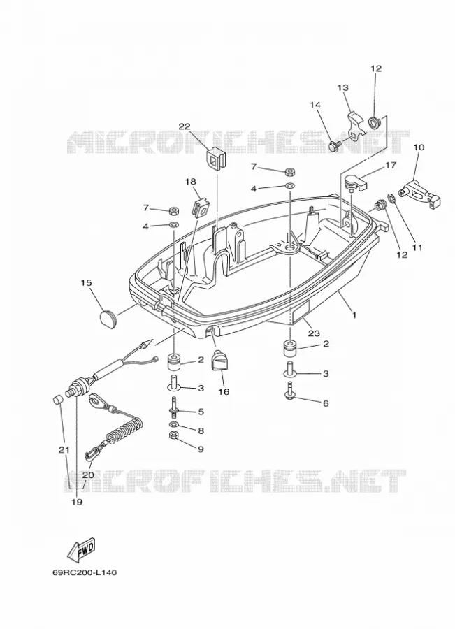 LAGERE ZIJKUIP Yamaha OUTBOARD ENGINES 25hp (18.4kW) 2012 E25  E25BMHS
