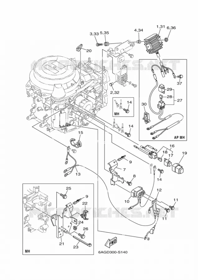 ELECTRISCH 2 Yamaha OUTBOARD ENGINES 20hp (14.7kW) 2019 F20  F20BEPS