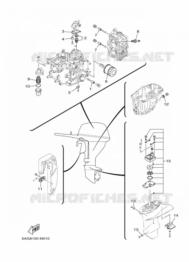 ONDERHOUDSDELEN Yamaha OUTBOARD ENGINES 20hp (14.7kW) 2019 F20  F20BEPS