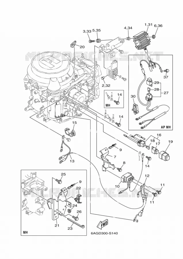 ELECTRISCH 2 Yamaha OUTBOARD ENGINES 20hp (14.7kW) 2019 F20  F20LPHA-2019
