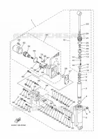 KANTELSYSTEEM MOTOR voor Yamaha F20S Manual Starter, Tiller Handle, Manual Tilt, Shaft 15