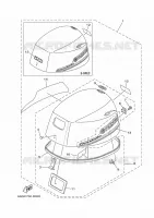BOVENKAP voor Yamaha F20B Electric Starter, Remote Control, Power Tilt, Shaft 15
