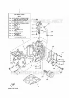 CILINDER / CARTERDELEN 1 voor Yamaha F20B Electric Starter, Remote Control, Power Tilt, Shaft 15