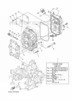 CILINDER / CARTERDELEN 2 voor Yamaha F20B Electric Starter, Remote Control, Power Tilt, Shaft 15
