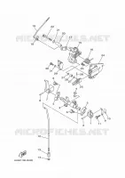 GASBEDIENING 1 voor Yamaha F20B Electric Starter, Remote Control, Power Tilt, Shaft 15