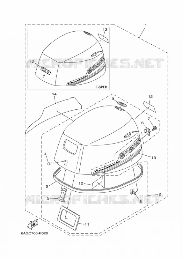 BOVENKAP Yamaha OUTBOARD ENGINES 20hp (14.7kW) 2017 F20  F20BEPS