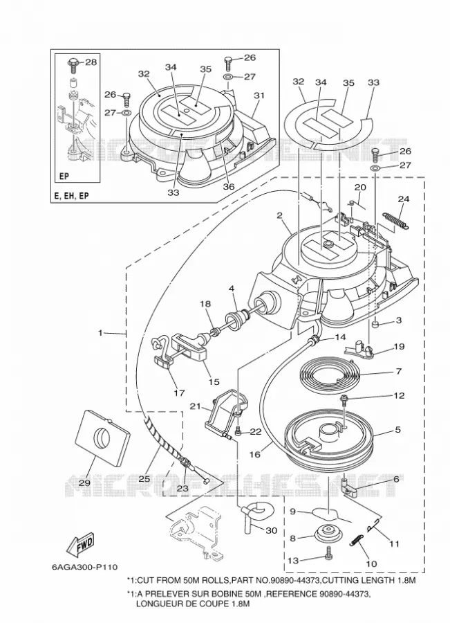 KICKSTART PEDALEN Yamaha OUTBOARD ENGINES 20hp (14.7kW) 2015 F20  F20SMHA-2015