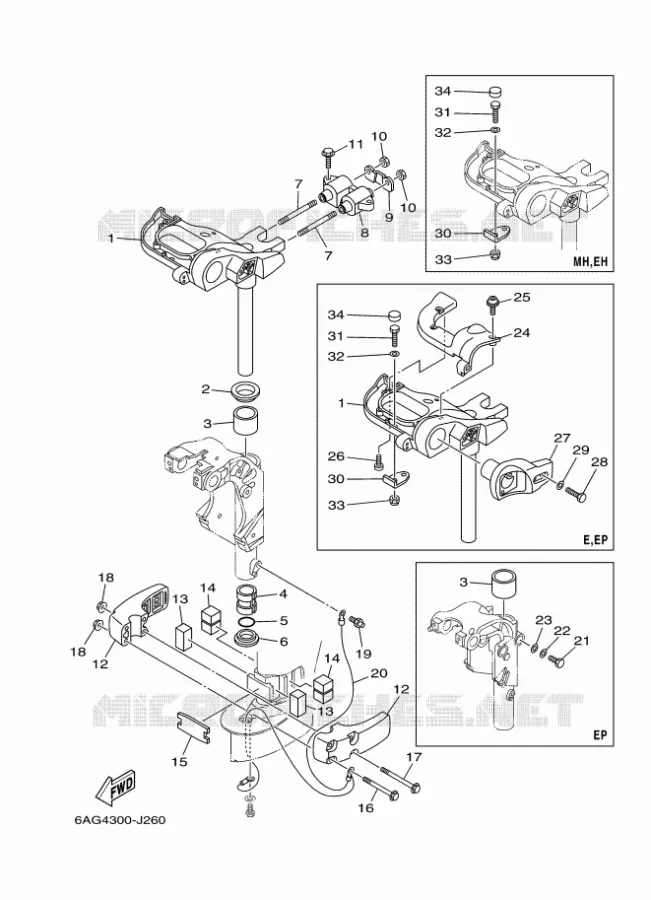 HOUDER 3 Yamaha OUTBOARD ENGINES 20hp (14.7kW) 2012 F20  F20BEPS
