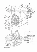CILINDER / CARTERDELEN 2 voor Yamaha F20L Electric Starter, Tiller Handle, Power Tilt, Shaft 20