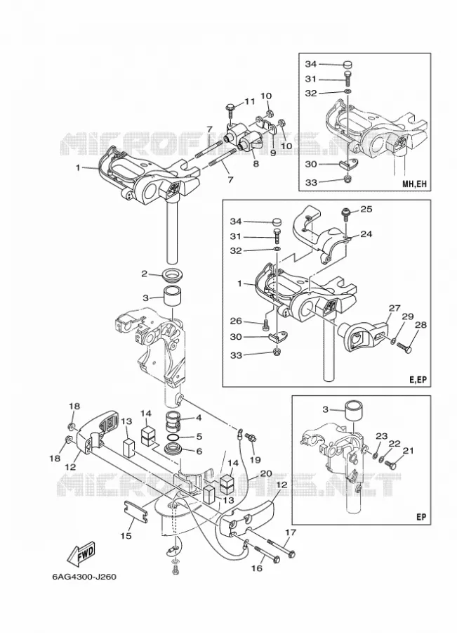 HOUDER 3 Yamaha OUTBOARD ENGINES 20hp (14.7kW) 2012 F20  F20LPHA