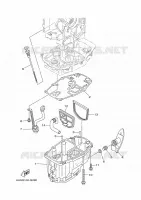 VENTILATEUR D'HUILE voor Yamaha F20C Manual Starter, Tiller Handle, Manual Tilt, Shaft 20